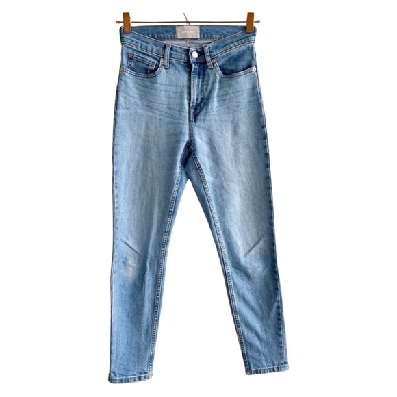 Everlane High Rise Ankle Light Wash Denim Size 25 - Picture 1 of 7